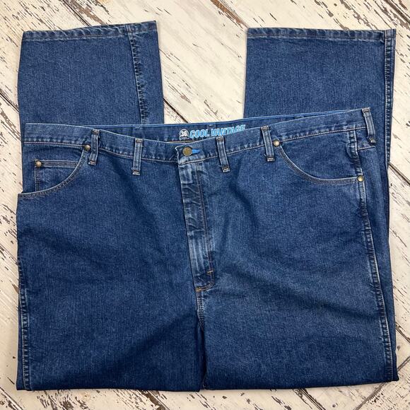 Wrangler cool vantage jeans 
men’s 50x32 slim fit dark wash 
36mcvds rn 130273 - Picture 2 of 7